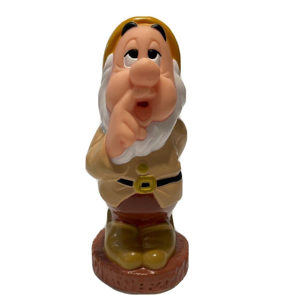 Vintage Disney Snow White 7 Dwarfs Sneezy Rubber Bath Toy Squeaking